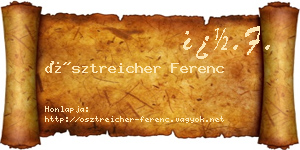 Ösztreicher Ferenc névjegykártya
